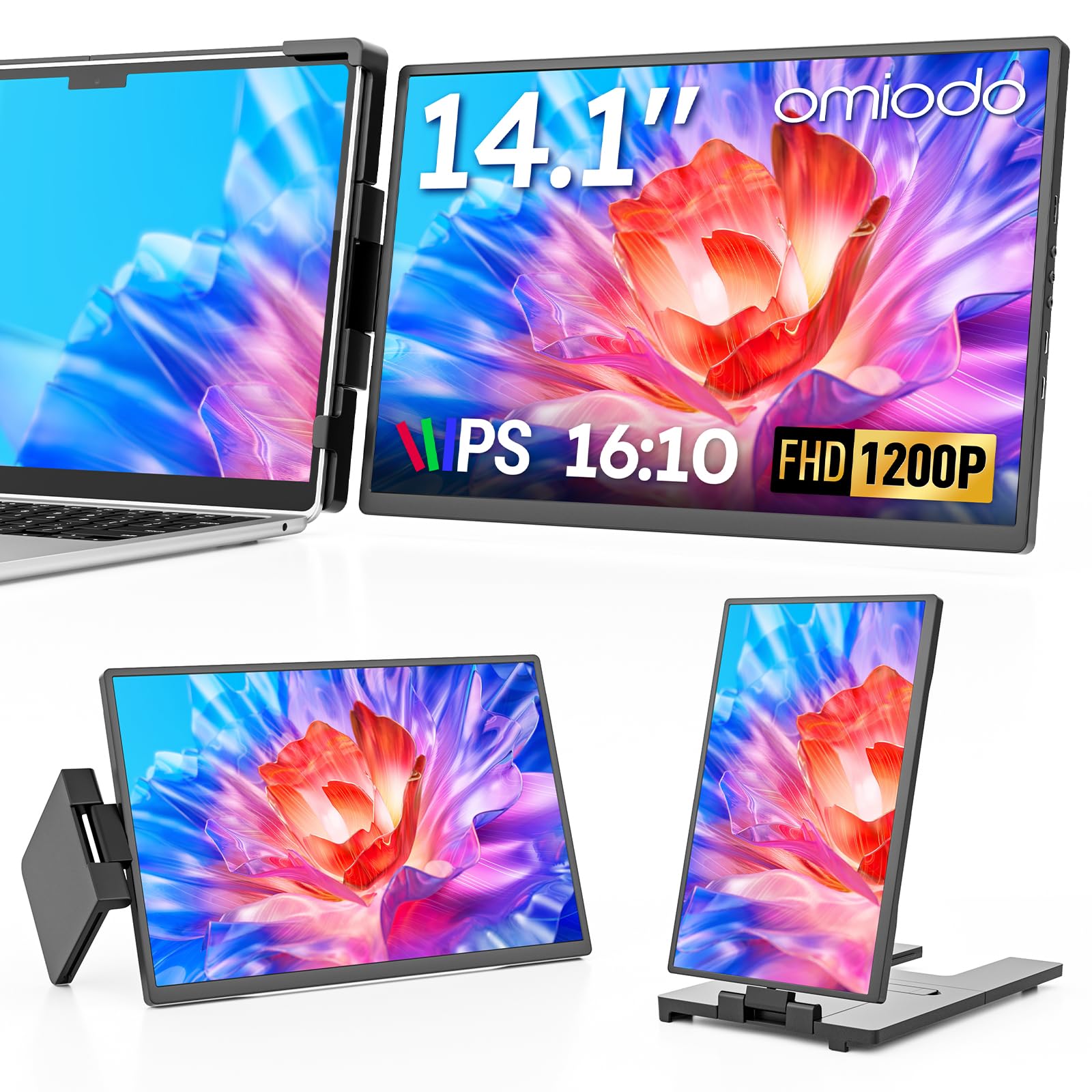 Amazon.co.jp: デュアルモニター Omiodo 14.1インチ 1200P FHD